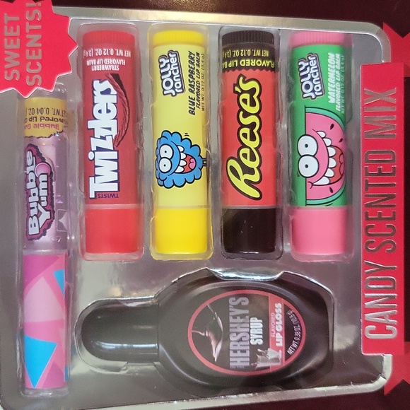 Brand New CENTRIC BEAUTY CANDY SCENTED MIX LIP BALM/GLOSS SET-6CT. - Picture 3 of 3